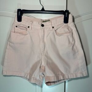 Liz‎ Claiborne Petite Light Pink Denim High Waist Shorts 8 Vintage Flattering